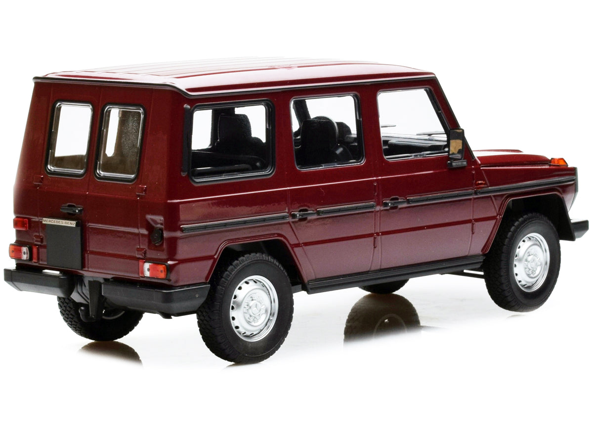 1980 Mercedes-Benz G-Model (LWB) Dark Red with Black Stripes Limited Edition to 402 pieces Worldwide 1/18 Diecast Model Car by Minichamps - view 3