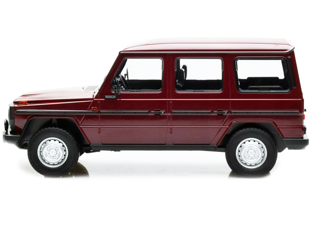 1980 Mercedes-Benz G-Model (LWB) Dark Red with Black Stripes Limited Edition to 402 pieces Worldwide 1/18 Diecast Model Car by Minichamps - view 2