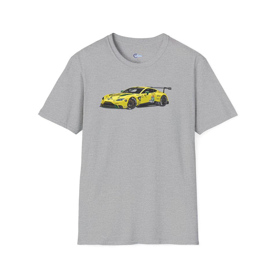 Cartoon Art 2018 Aston Martin Vantage GTE #97 Lynn - Martin - Adam Le Mans PRO -  Unisex T-Shirt - Racing Enthusiast Apparel