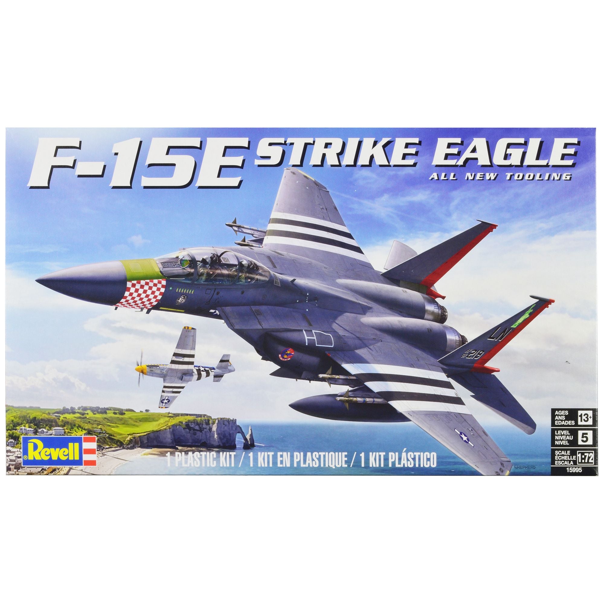 Level 5 Model Kit McDonnell Douglas F-15E Strike Eagle Aircraft 1/72 Scale Model by Revell