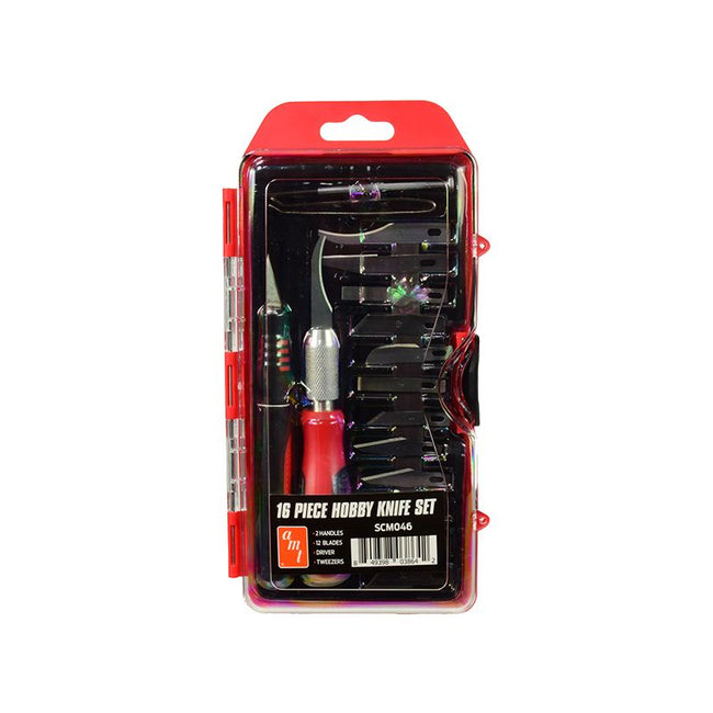 16 Piece Hobby Knife Set (Skill 3) for Model Kits by AMT-AMT-ModelCars.com