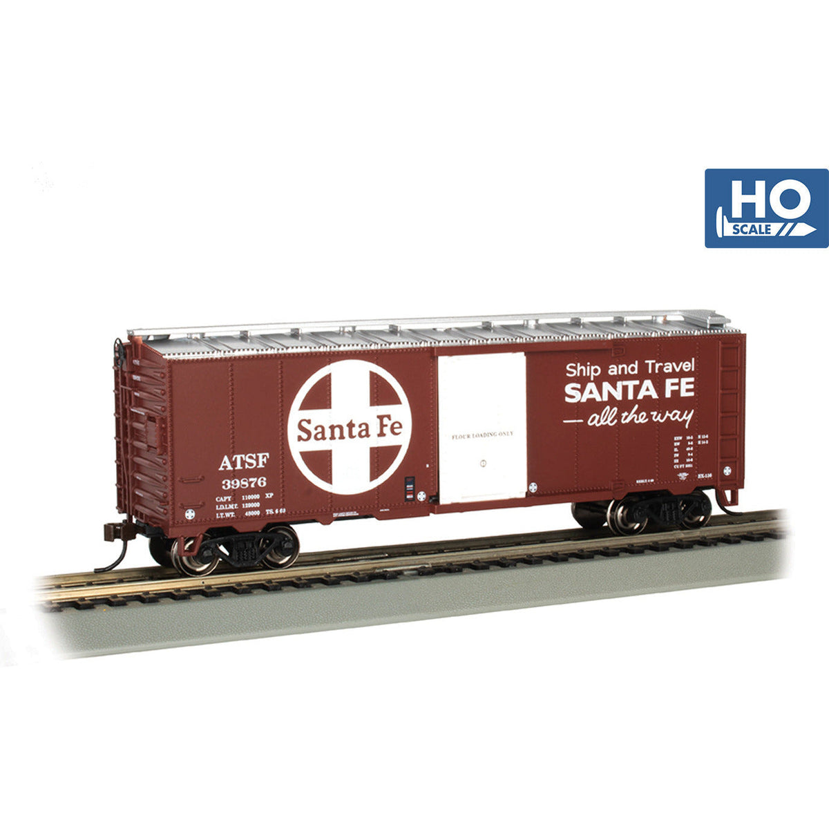 Bachmann Santa Fe #139876 - Flour Only 40' Boxcar