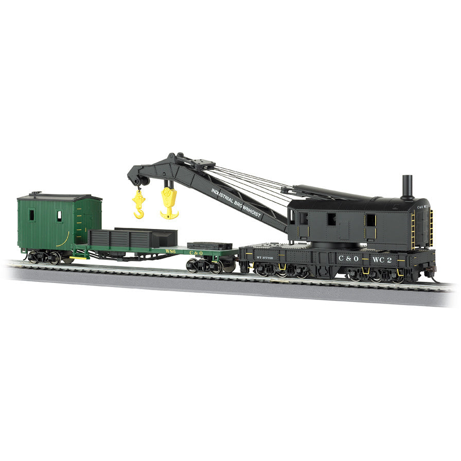 Bachmann Chesapeake & Ohio® - 250-Ton Steam Crane & Boom Tender(HO Scale)