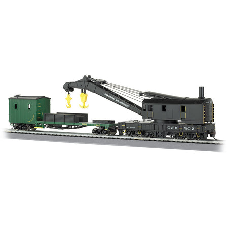 Bachmann Chesapeake & Ohio® - 250-Ton Steam Crane & Boom Tender(HO Scale)