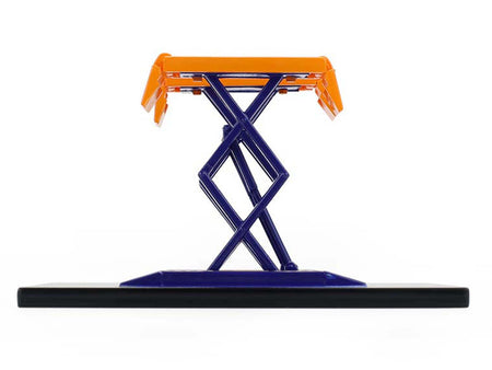 Orange & blue scissor lift model 16220B-3__41118