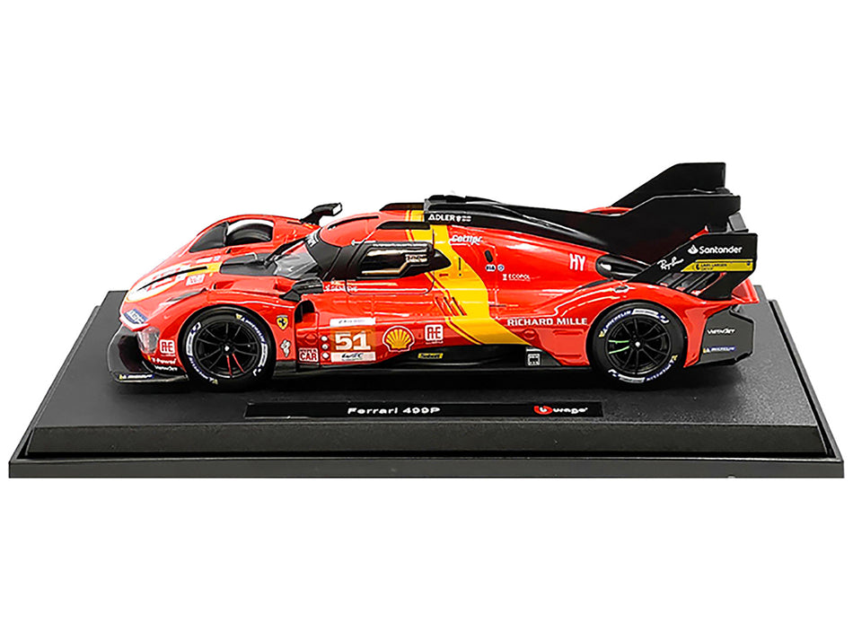 Ferrari 499P #51 James Calado - Antonio Giovinazzi - Alessandro Pier Guidi "Ferrari AF Corse" Winner "24 Hours of Le Mans" (2023) "Racing" Series 1/18 Diecast Model Car by Bburago