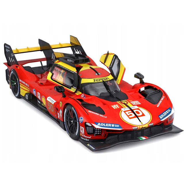 Ferrari 499P #50 Antonio Fuoco - Miguel Molina - Nicklas Nielsen "Ferrari AF Corse" Winner "24 Hours of Le Mans" (2024) "Racing" Series 1/18 Diecast Model Car by Bburago