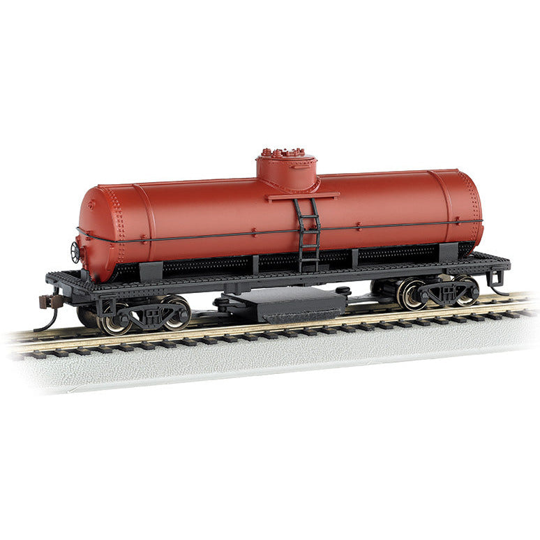 Bachmann Unlettered - Oxide Red - Track-Cleaning Single-Dome Tank Car