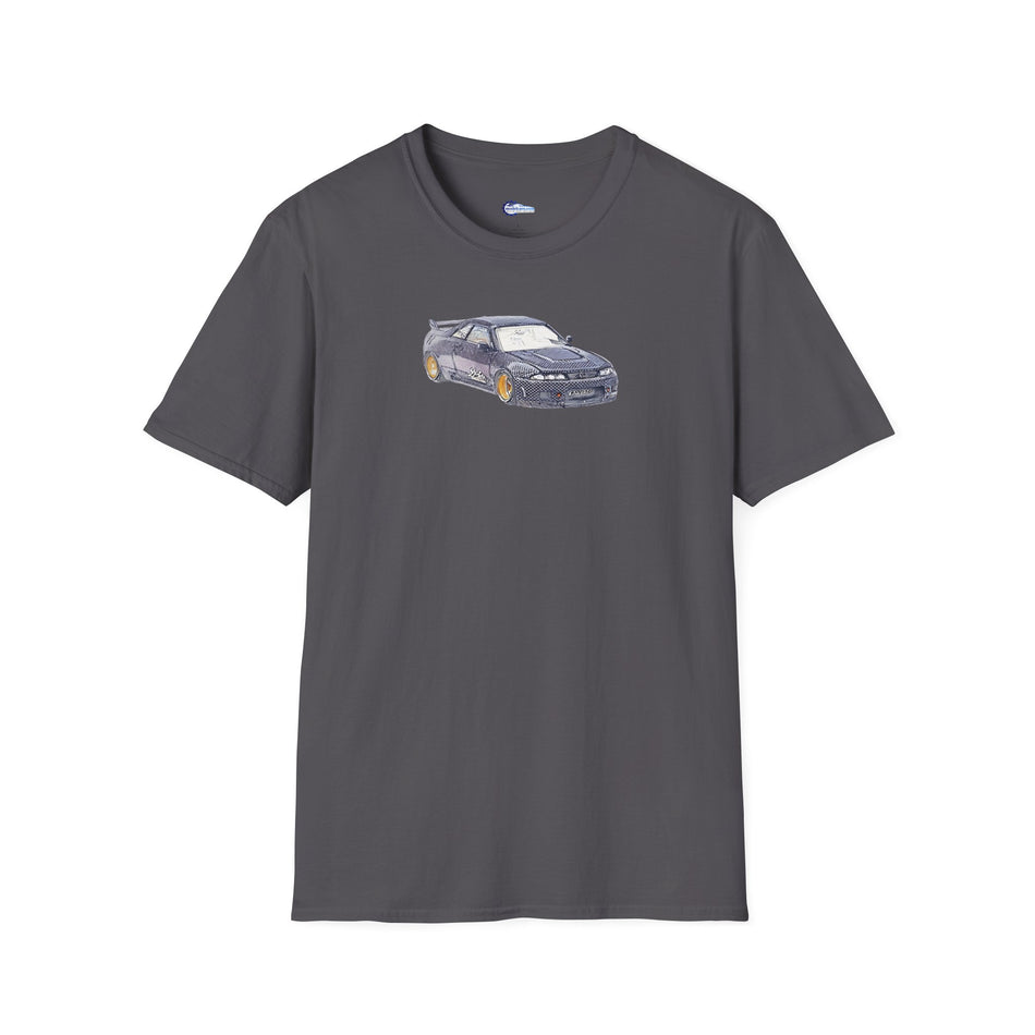 Nissan Skyline R33 JDM Sketch Art Inspired T-Shirt, Car Enthusiast Clothing,