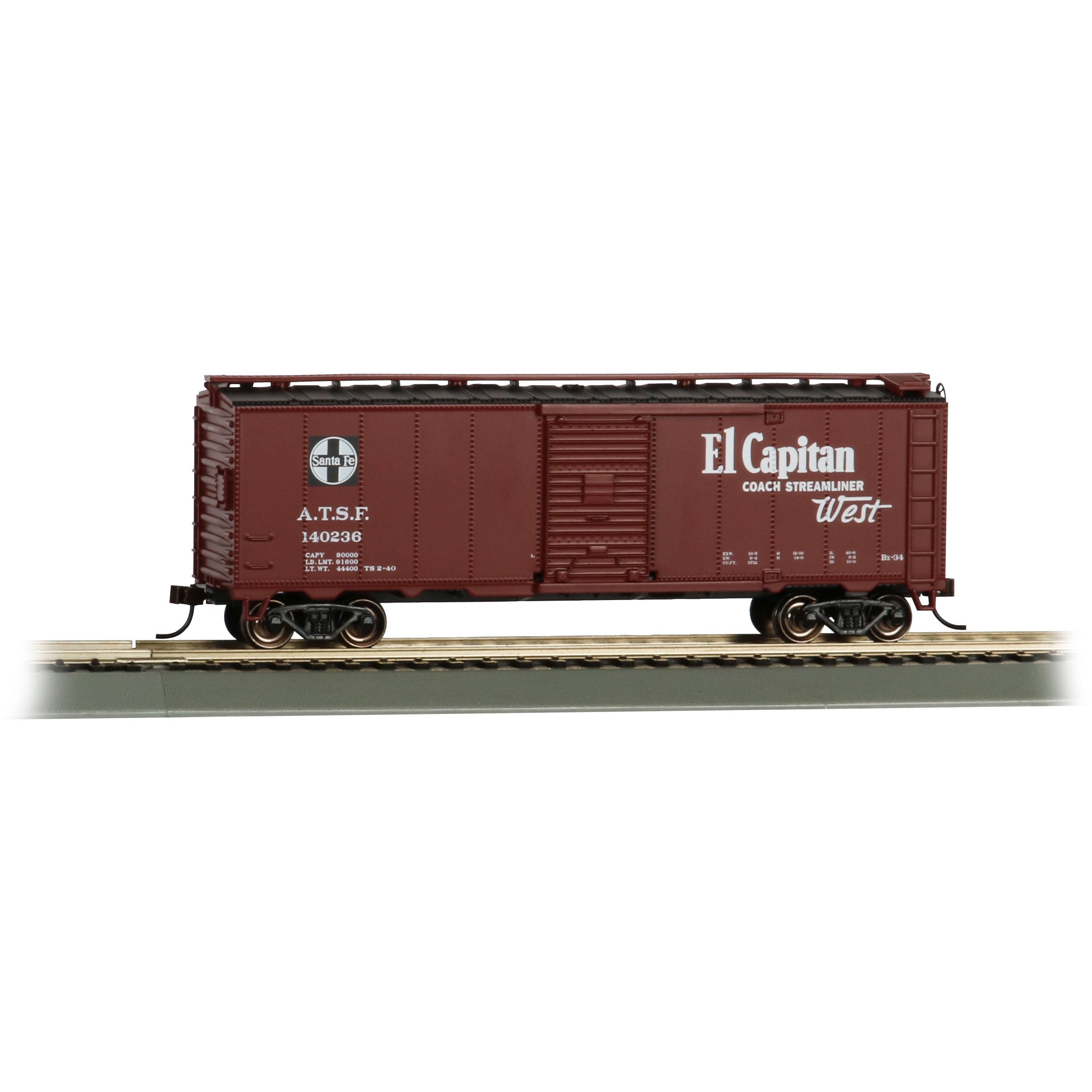 Bachmann El Capitan 40' Santa Fe Map Box Car (HO Scale)