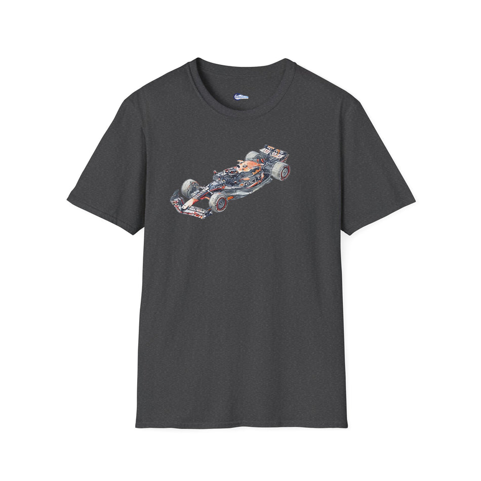 Sketch - Art - T-Shirt Red Bull Racing Inspired RB19 #1 Max Verstappen Oracle Formula One F1 United States GP 2023