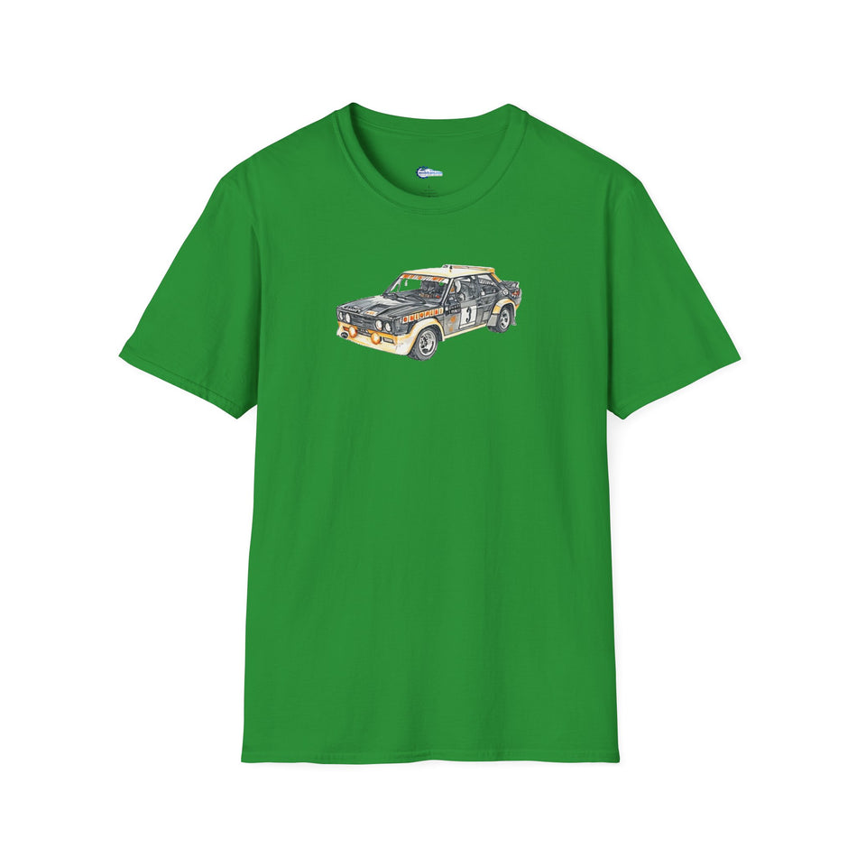 Sketch Art 1977 WRC Chamption - Abarth Rally Olio Fiat - Unisex T-Shirt