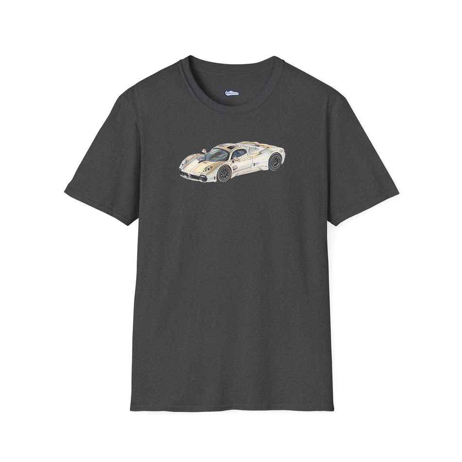 Vintage Sketch Art Pagani Utopia Inspired T-Shirt, Supercar Car Tee, Classic