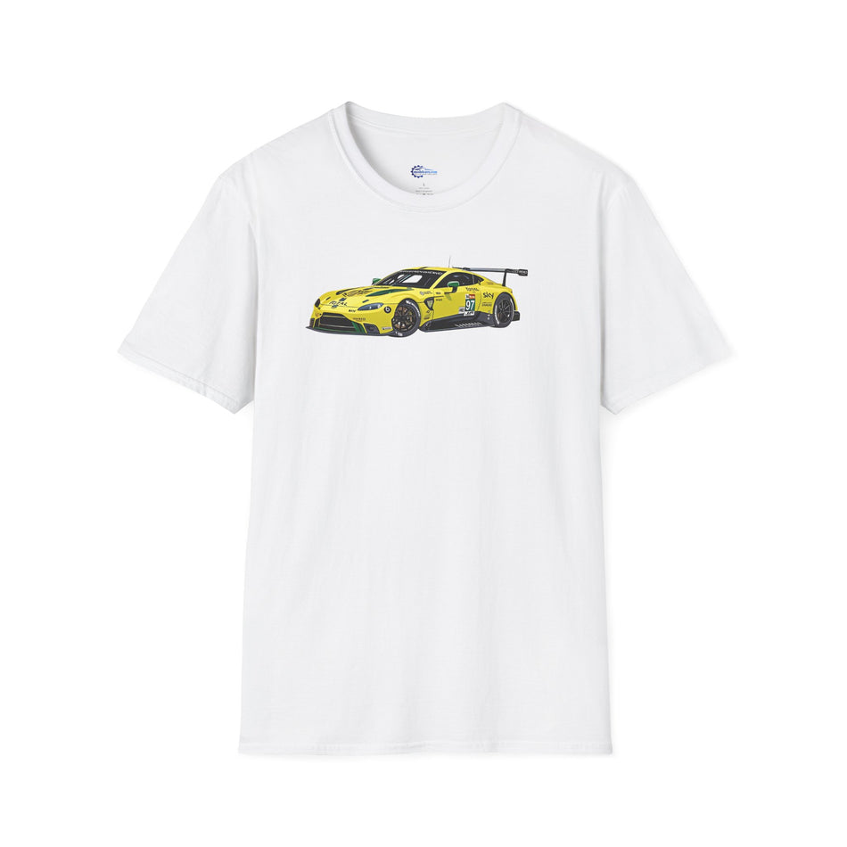 Cartoon Art 2018 Aston Martin Vantage GTE #97 Lynn - Martin - Adam Le Mans PRO -  Unisex T-Shirt - Racing Enthusiast Apparel