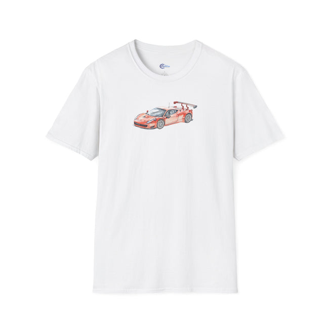 Sketch-Art Ferrari 458 Supercar T-Shirt, Graphic Tee, Car Lover Gift,