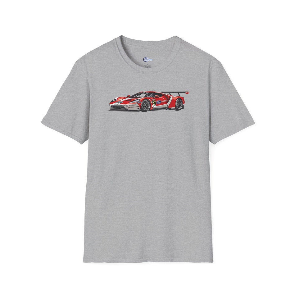 Modern Vector Art 24 Hours of Le Mans (2019) Ford GT #67 Harry Tincknell - Andy Priaulx - Jonathan Bomarito -  Unisex T-Shirt - Racing Enthusiast Apparel