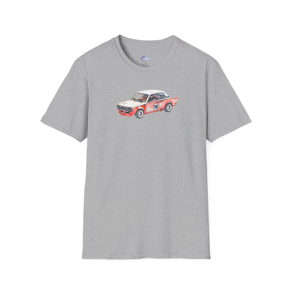JDM Datsun 510 Trans-AM T-Shirt, Racing Car Sketch Art Tee, Automotive