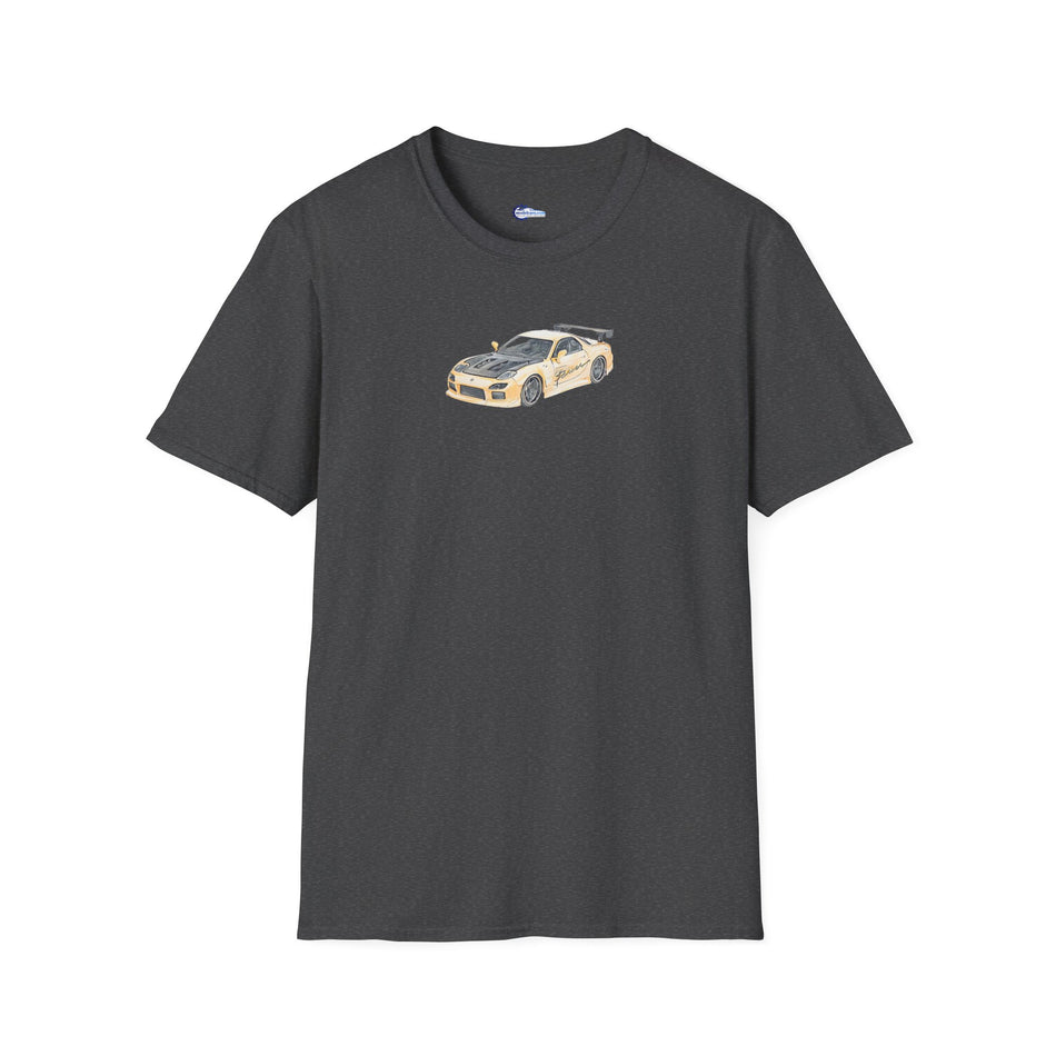 Car Enthusiast Tee, JDM Tuner Shirt, Sketch Art Mazda 1993 RX-7