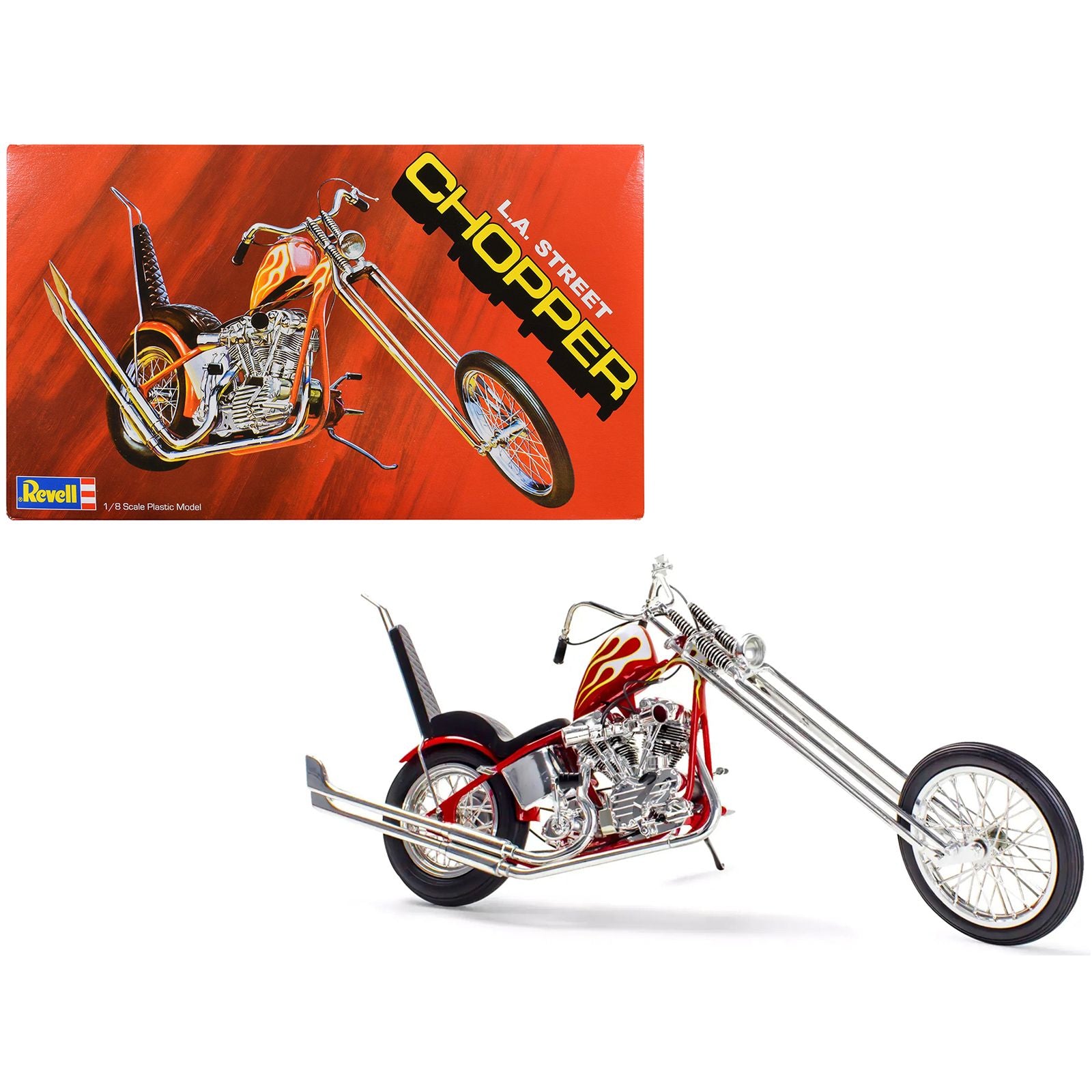Level 5 Model Kit LA Street Chopper Motorcycle 1/8 Scale Model by Revell