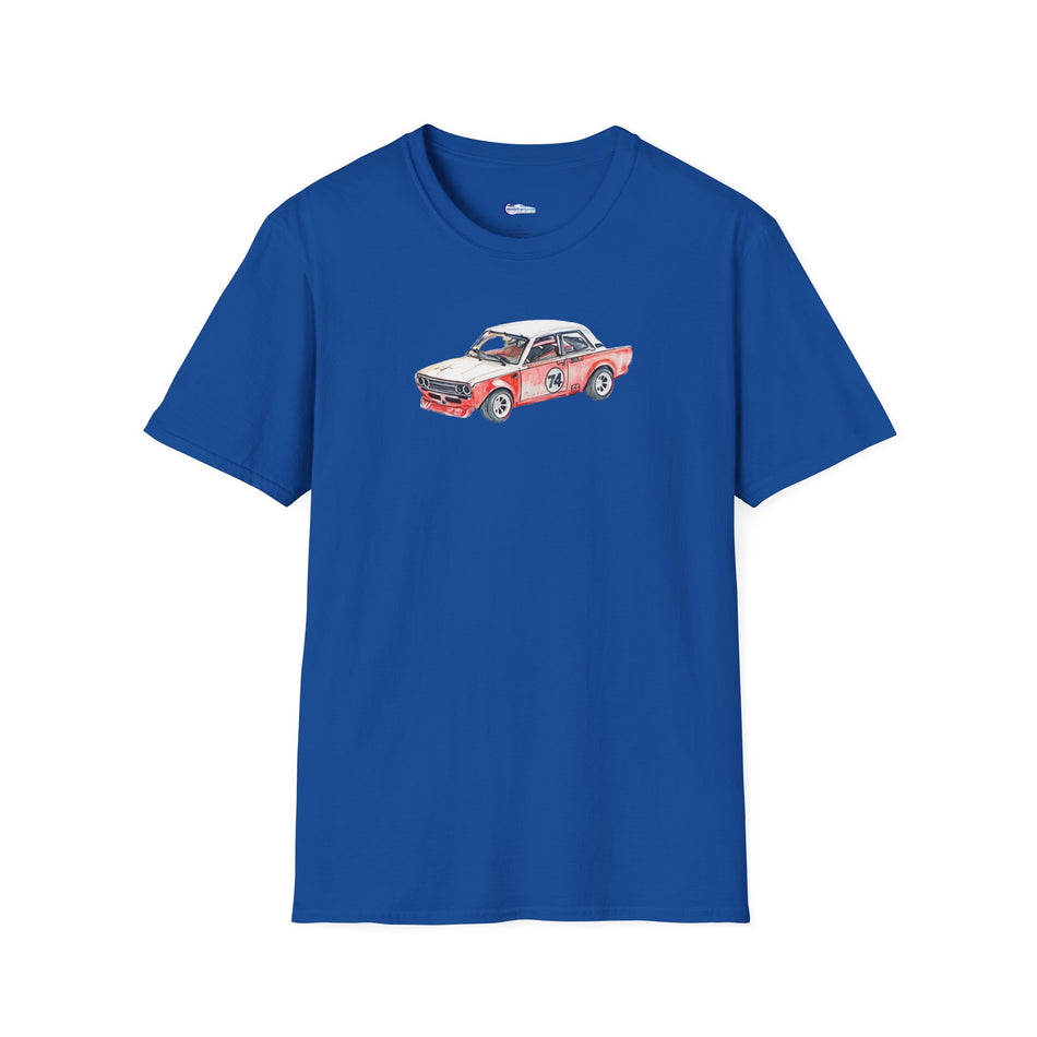 JDM Datsun 510 Trans-AM T-Shirt, Racing Car Sketch Art Tee, Automotive