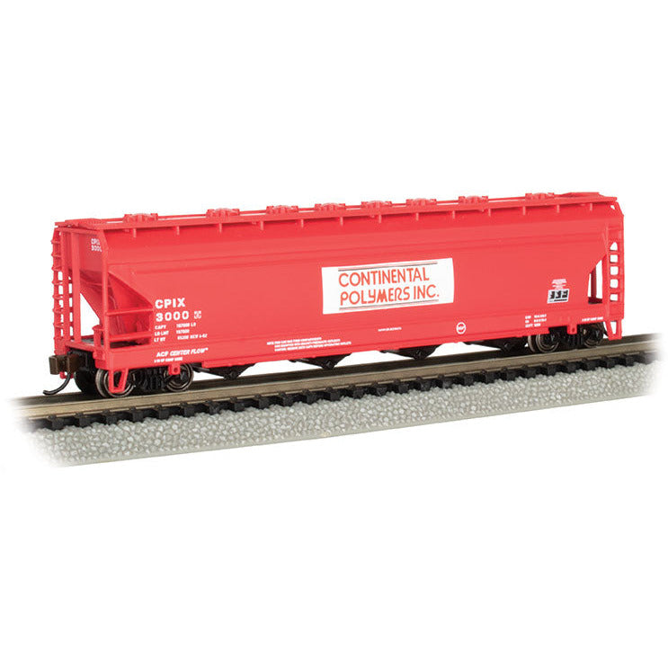 Bachmann Continental Polymers #3000 - ACF 56' 4-Bay Center Flow Hopper