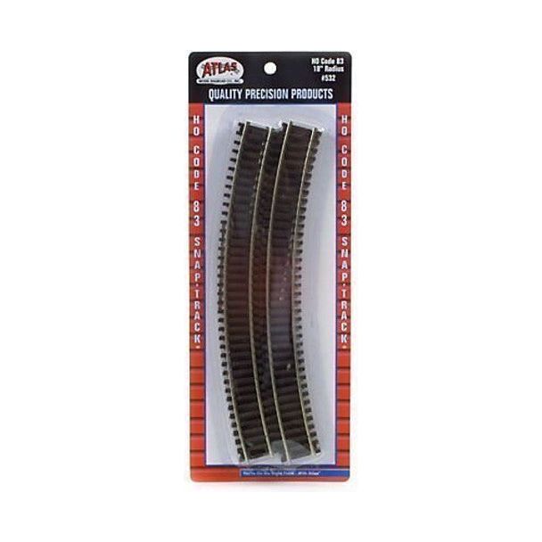 18" RADIUS 6PCS./CARD - Atlas Track - ModelCars.com