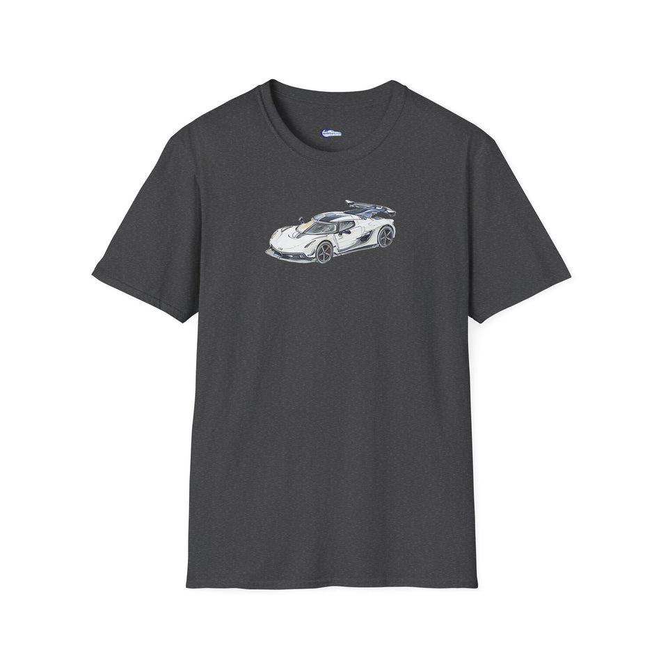 Sketch Art Koenigsegg Jesko T-Shirt, Supercar Tee, Classic with model designation