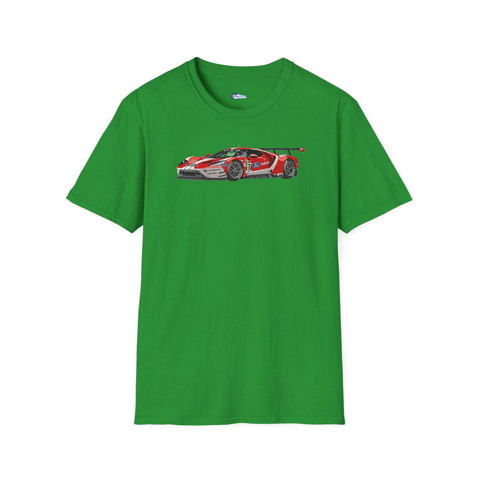 Modern Vector Art 24 Hours of Le Mans (2019) Ford GT #67 Harry Tincknell - Andy Priaulx - Jonathan Bomarito -  Unisex T-Shirt - Racing Enthusiast Apparel