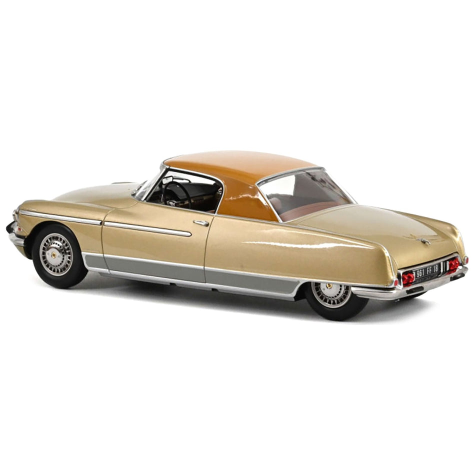 1964 Citroen DS 19 Le Dandy Beige Metallic with Brown Top 1/18 Diecast Model Car by Norev