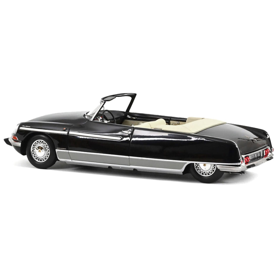 1968 Citroen DS 21 Palm Beach Cabriolet Black 1/18 Diecast Model Car by Norev