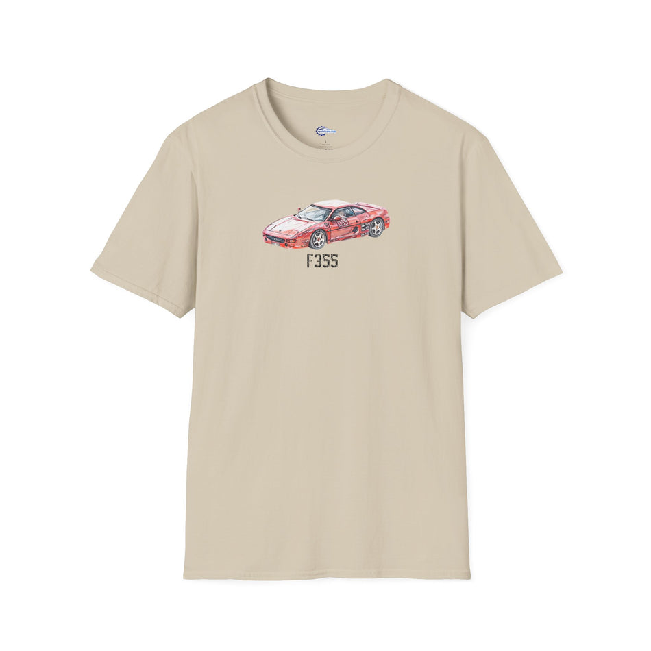 Ferrari F355 Supercar Sketch-Art Motorsport T-Shirt