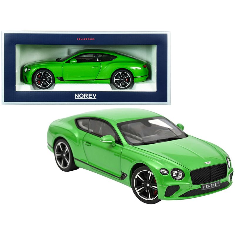 2018 Bentley Continental GT Apple Green Metallic 1/18 Diecast Model Car by Norev