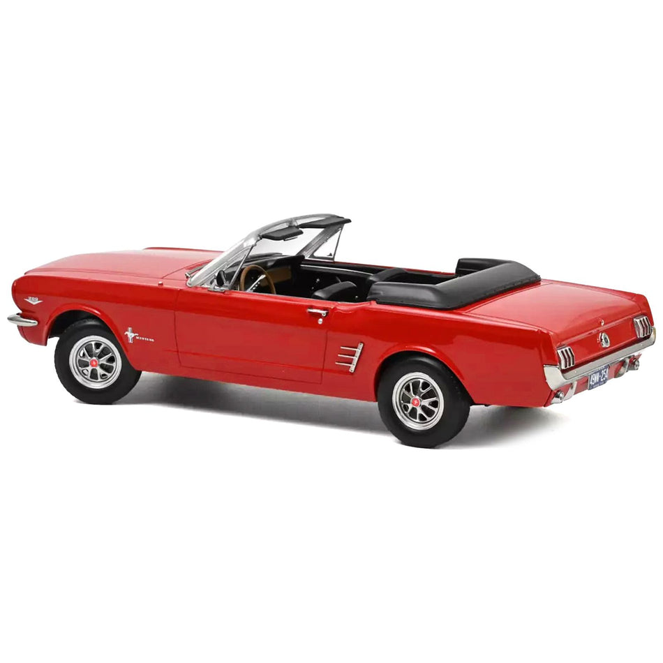 1966 Ford Mustang Convertible Signal Flare Red 1/18 Diecast Model Car by Norev