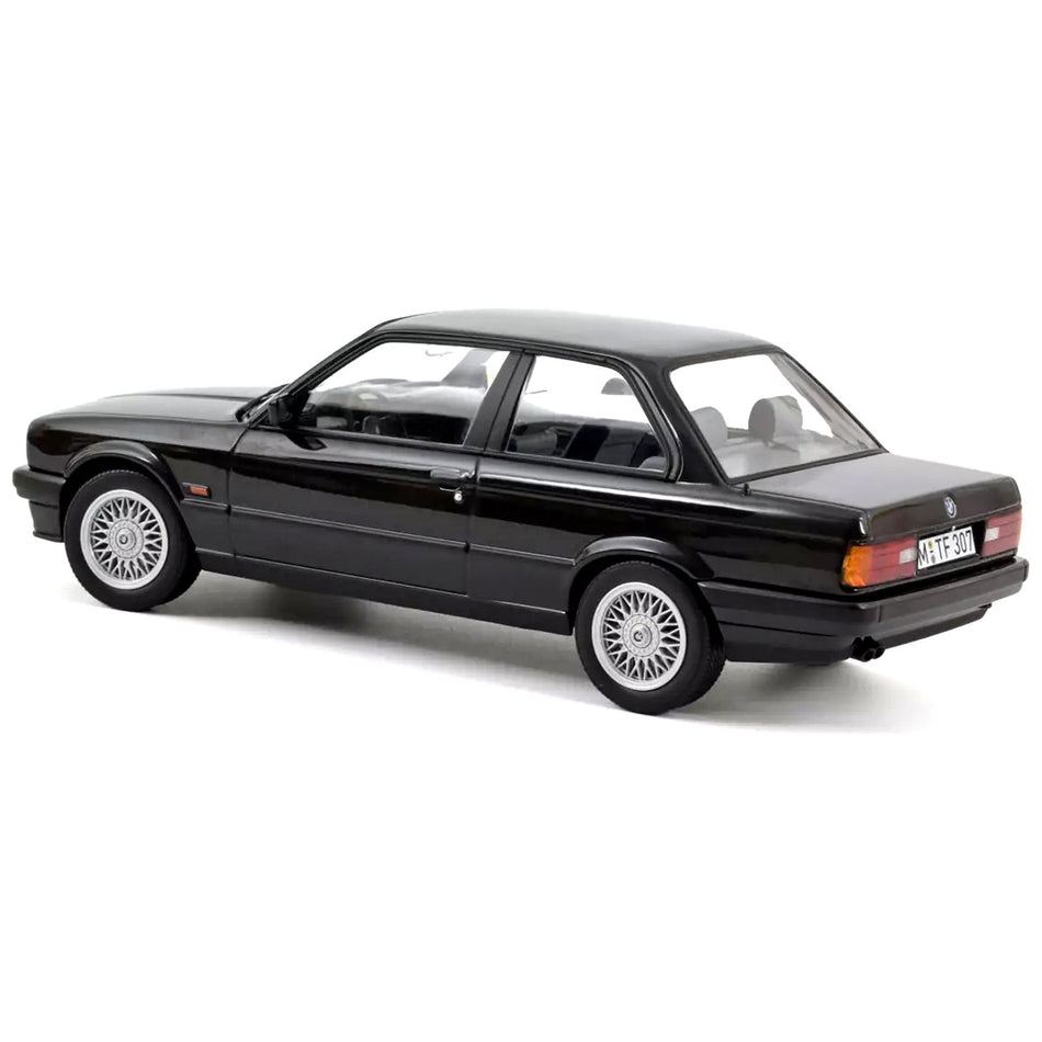 1988 BMW 325i Diamond Black Metallic 1/18 Diecast Model Car by Norev