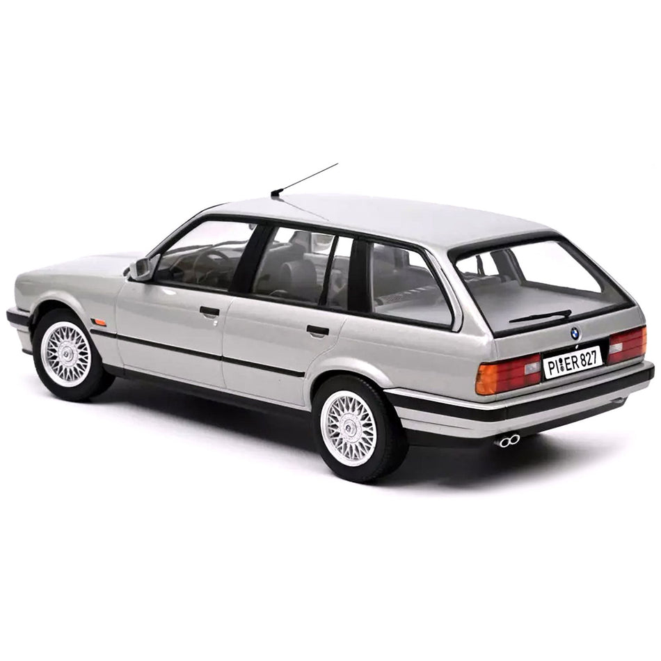 1991 BMW 325i Touring Silver Metallic 1/18 Diecast Model Car by Norev