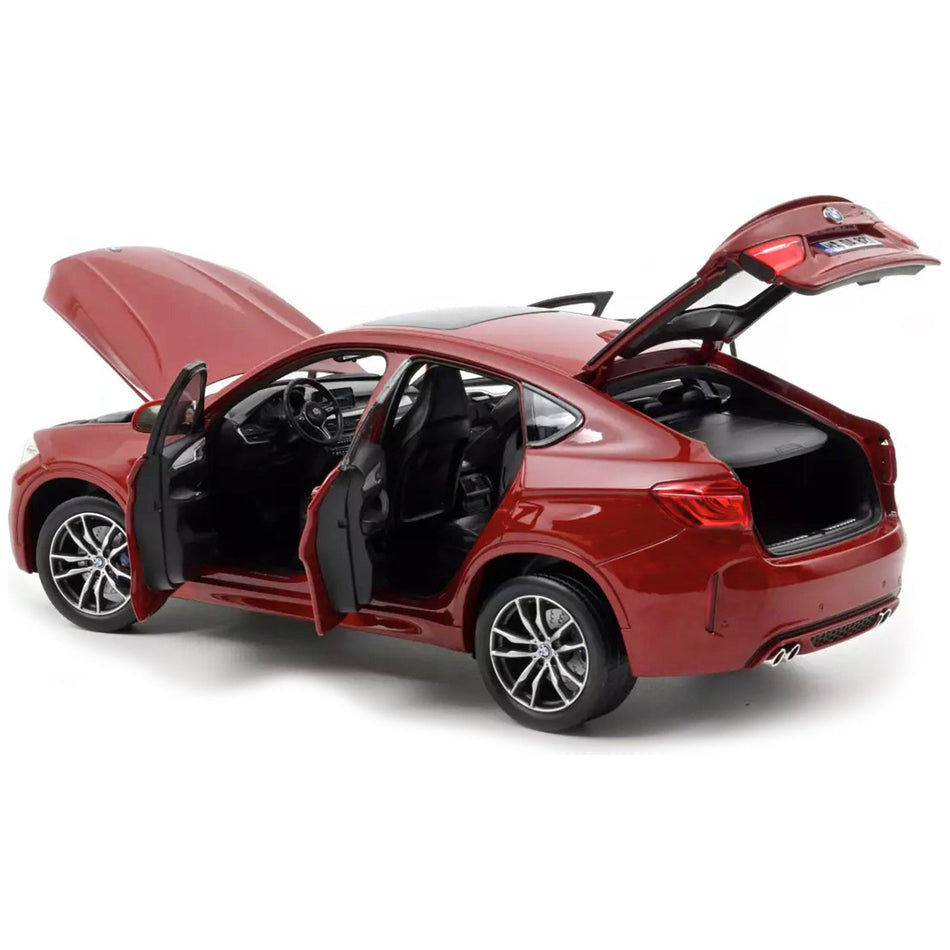 2015 BMW X6 M Red Metallic with Sunroof 1/18 Diecast Model Car by Norev