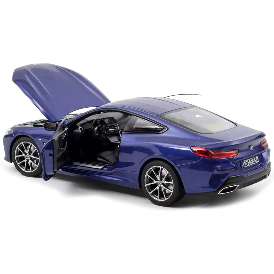 2018 BMW M850i Blue Metallic 1/18 Diecast Model Car by Norev