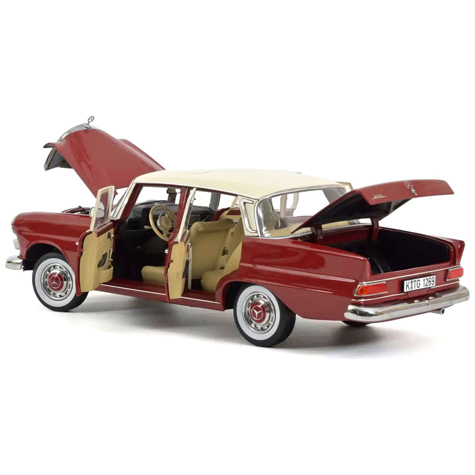 1966 Mercedes-Benz 200 Red with Beige Top 1/18 Diecast Model Car by Norev