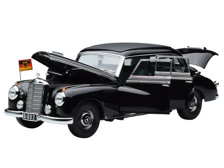 1955 Mercedes-Benz 300 Black "German Chancellor Konrad Adenauer" 1/18 Diecast Model Car by Norev - view 2