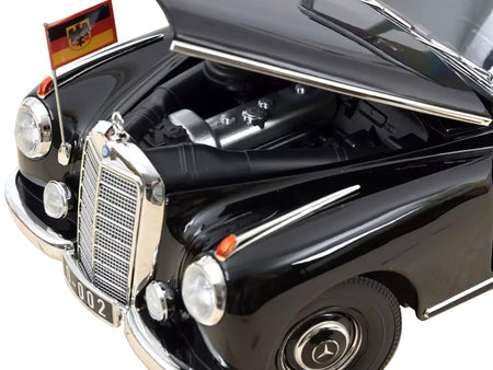 1955 Mercedes-Benz 300 Black "German Chancellor Konrad Adenauer" 1/18 Diecast Model Car by Norev - view 3