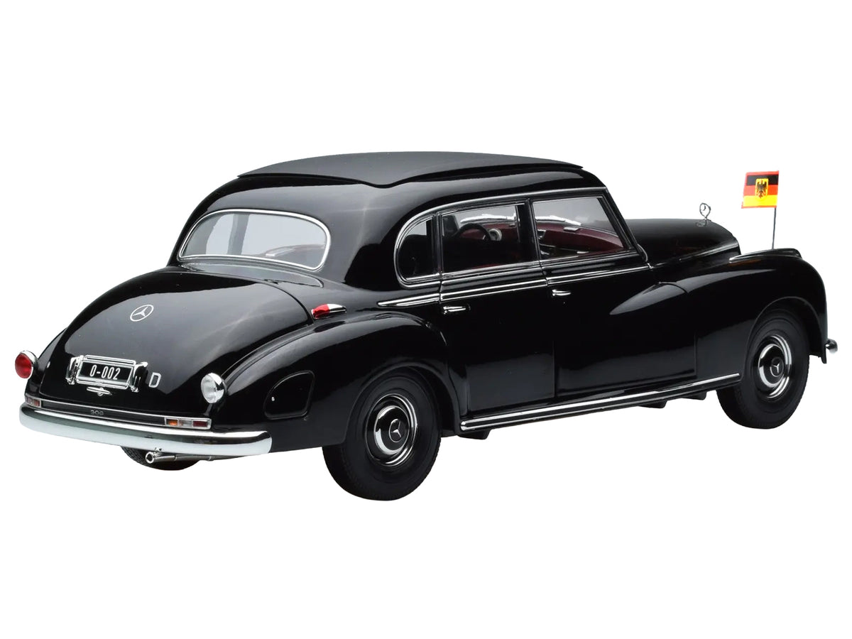 1955 Mercedes-Benz 300 Black "German Chancellor Konrad Adenauer" 1/18 Diecast Model Car by Norev - view 5