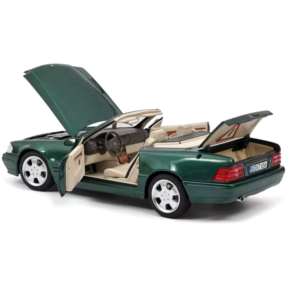 1999 Mercedes-Benz SL 500 Cabriolet Green Metallic 1/18 Diecast Model Car by Norev