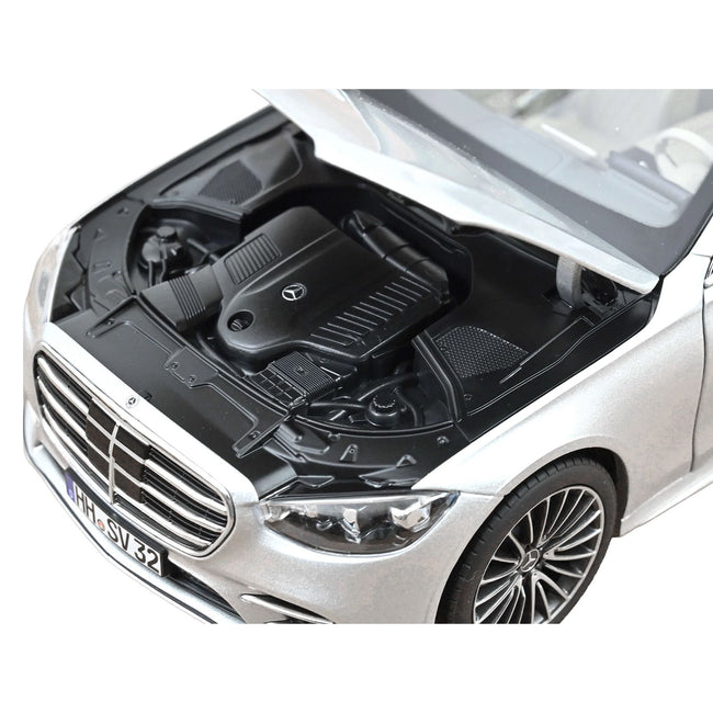 2021 Mercedes-Benz S-Class AMG Line Silver Metallic with Sunroof 1/18 Diecast Model Car by Norev