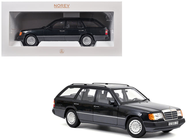 1990 Mercedes-Benz 300 DT-Model S124 Blue Black Metallic 1/18 Diecast Model Car by Norev