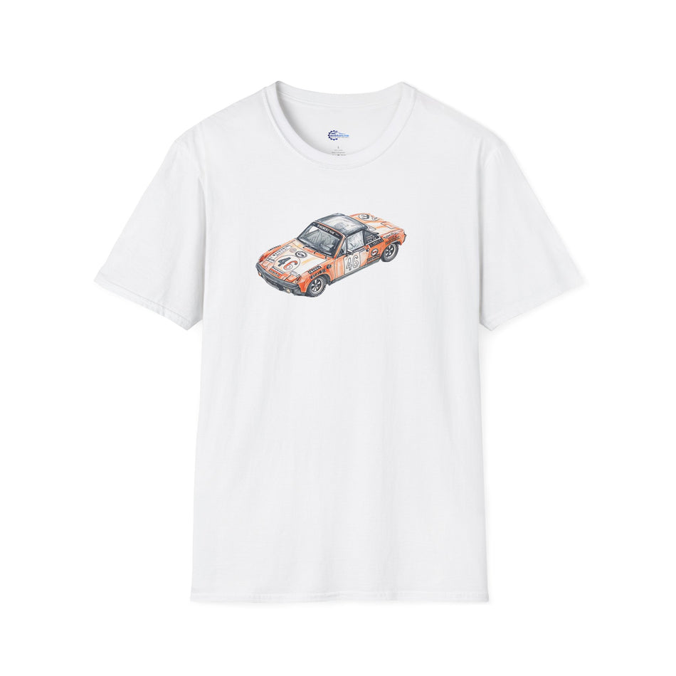 Sketch Art 24 Hours of Le Mans Vintage Porsche 914/6 #46 1971 -T-Shirt
