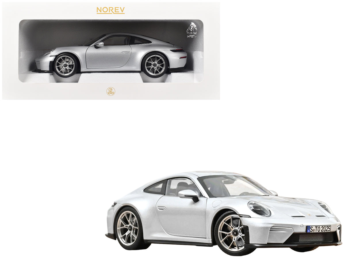 2025 Porsche 911 GT3 Touring GT Silver Metallic 1/18 Diecast Model Car by Norev