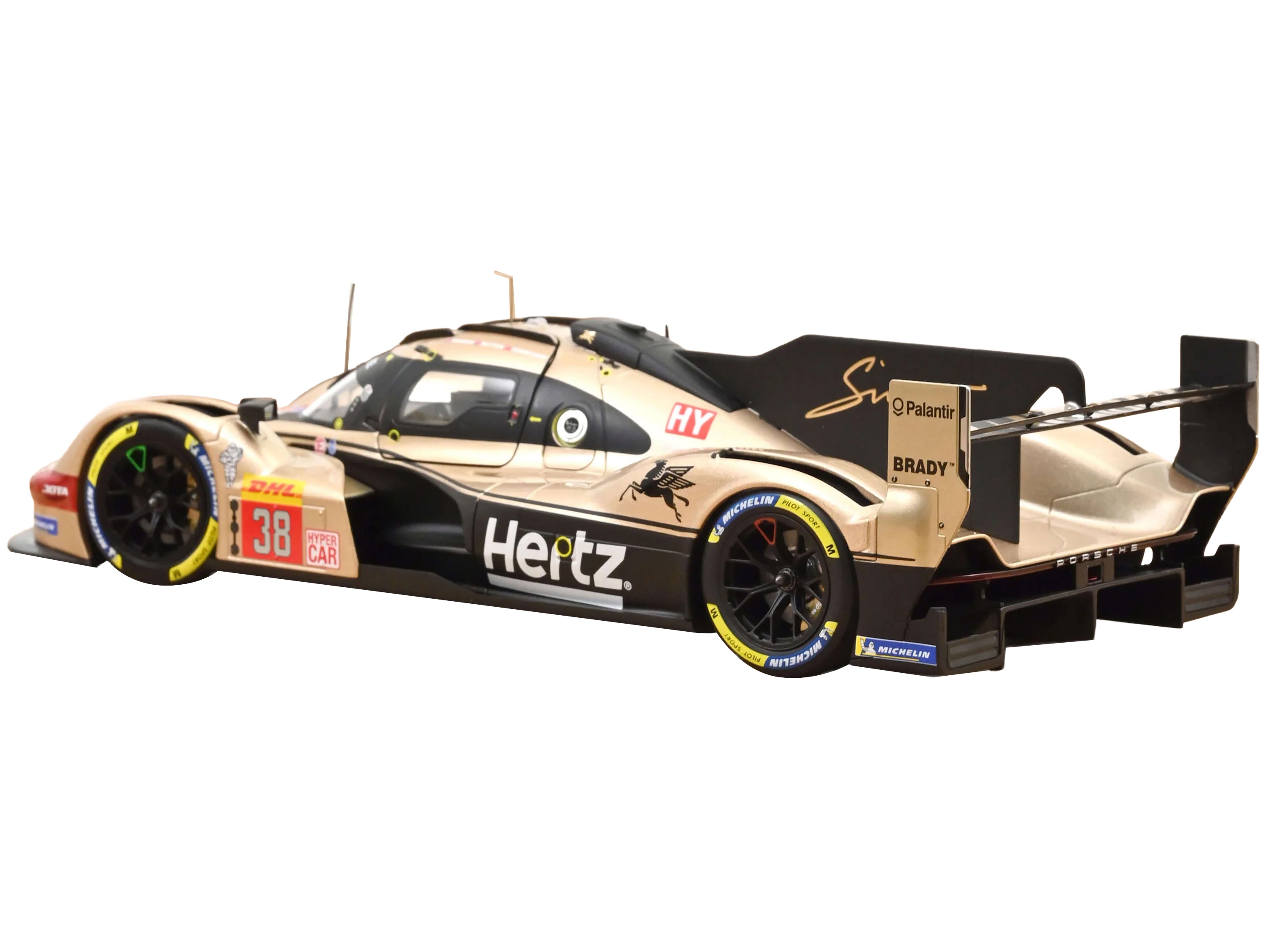 Race car with Hertz logo.
