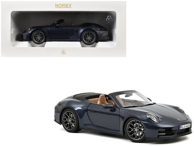 2024 Porsche 911 Carrera S Cabriolet Yachting Blue Metallic 1/18 Diecast Model Car by Norev