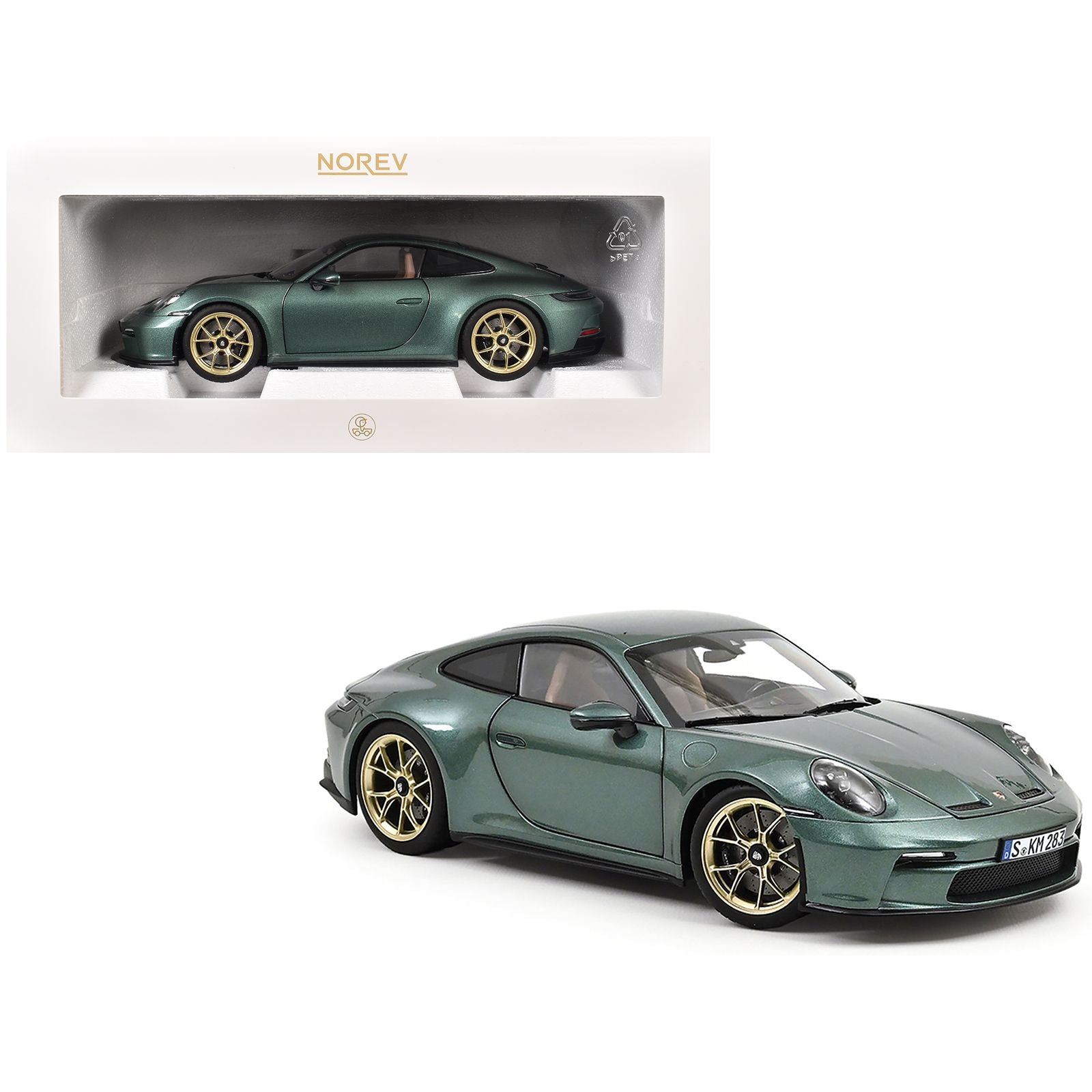 2021 Porsche 911 GT3 Malachite Green Metallic 1/18 Diecast Model Car by Norev
