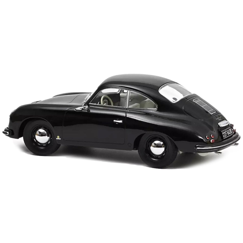 1952 Porsche 356 Coupe Black with White Interior 1/18 Diecast Model Car by Norev